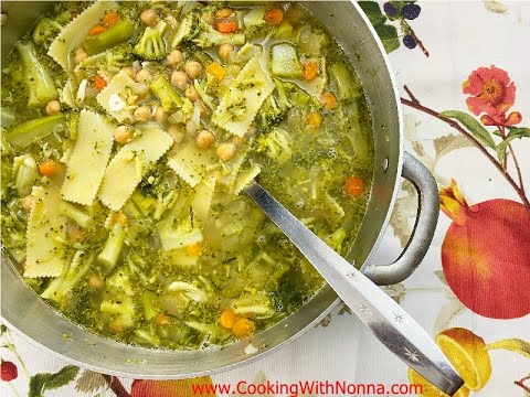 Broccoli and Chickpea Soup - Rossella's Cooking with Nonna
