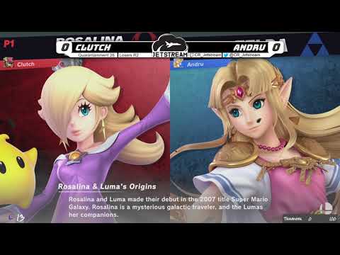 Quarantainment 26 Losers R2 - Clutch (Rosalina) Vs. Andru (Zelda) Smash Ultimate - SSBU
