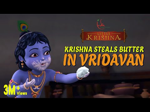 Krishna steals butter in Vrindavan | Little Krishna