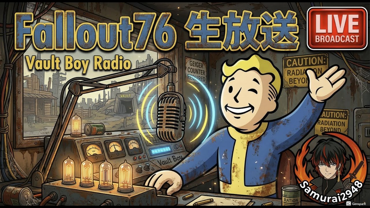 【Fallout76生放送】実はまだ激怒出てない【Samurai2948】【初見・新規さん歓迎！】　フォールアウト76　強い　火力　装備