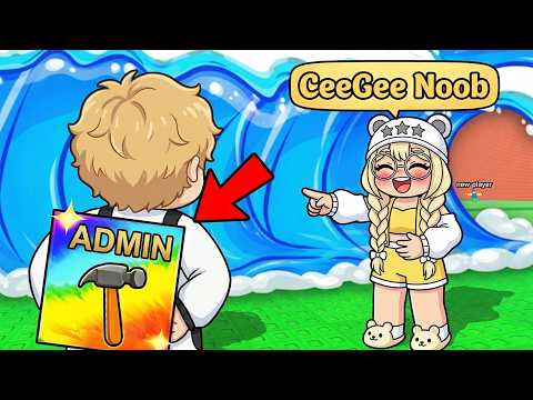 Trolling My Crush as a NOOB with ADMIN TOOL in Escape Tsunami for Brainrots!