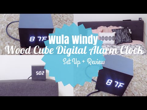 Wood Cube Digital Alarm Clock (Review and SetUp) | Wula Windy  | LifeAsBrittany