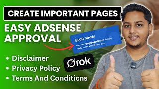 Create Important Pages Privacy Policy Disclaimer Terms And Condition in Single Click Using Grok Ai