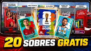 Obten 20 SOBRES GRATIS para el álbum virtual del Mundial 2026 (World Cup 2026)