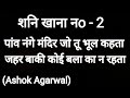 Shani Khana No. 2||Saturn in 2nd house||Ashok Agarwal||Lal Kitab
