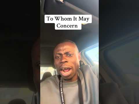 To whom It May Concern