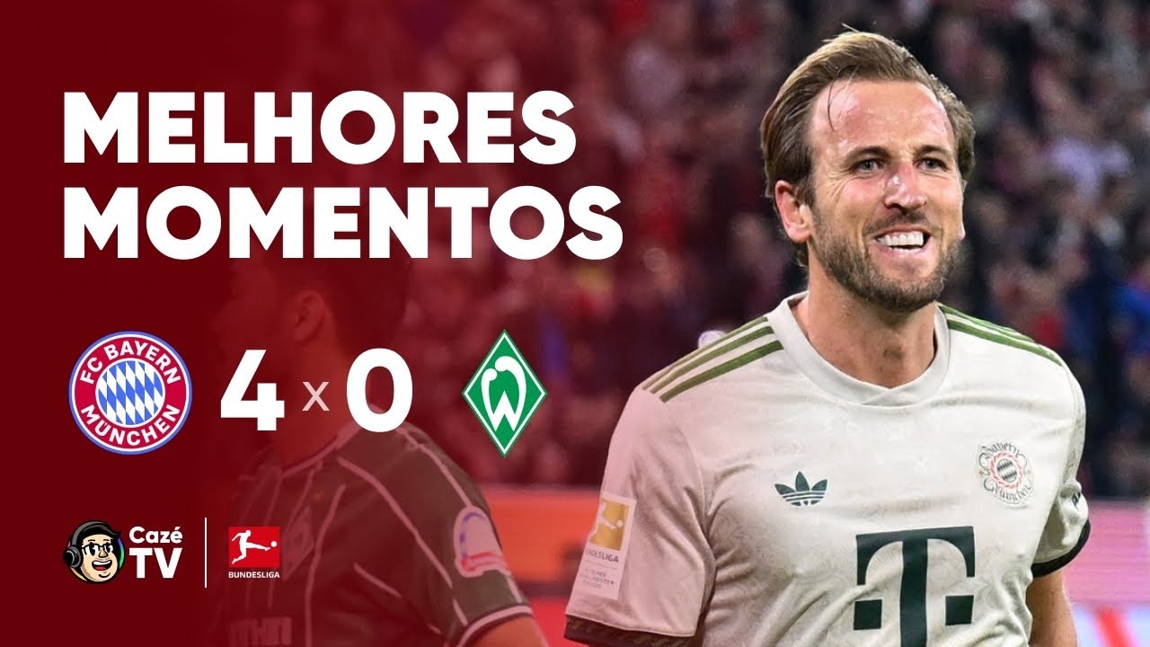MELHORES MOMENTOS: BAYERN DE MUNIQUE 4 X 0 WERDER BREMEN | 5ª RODADA | BUNDESLIGA 25/26