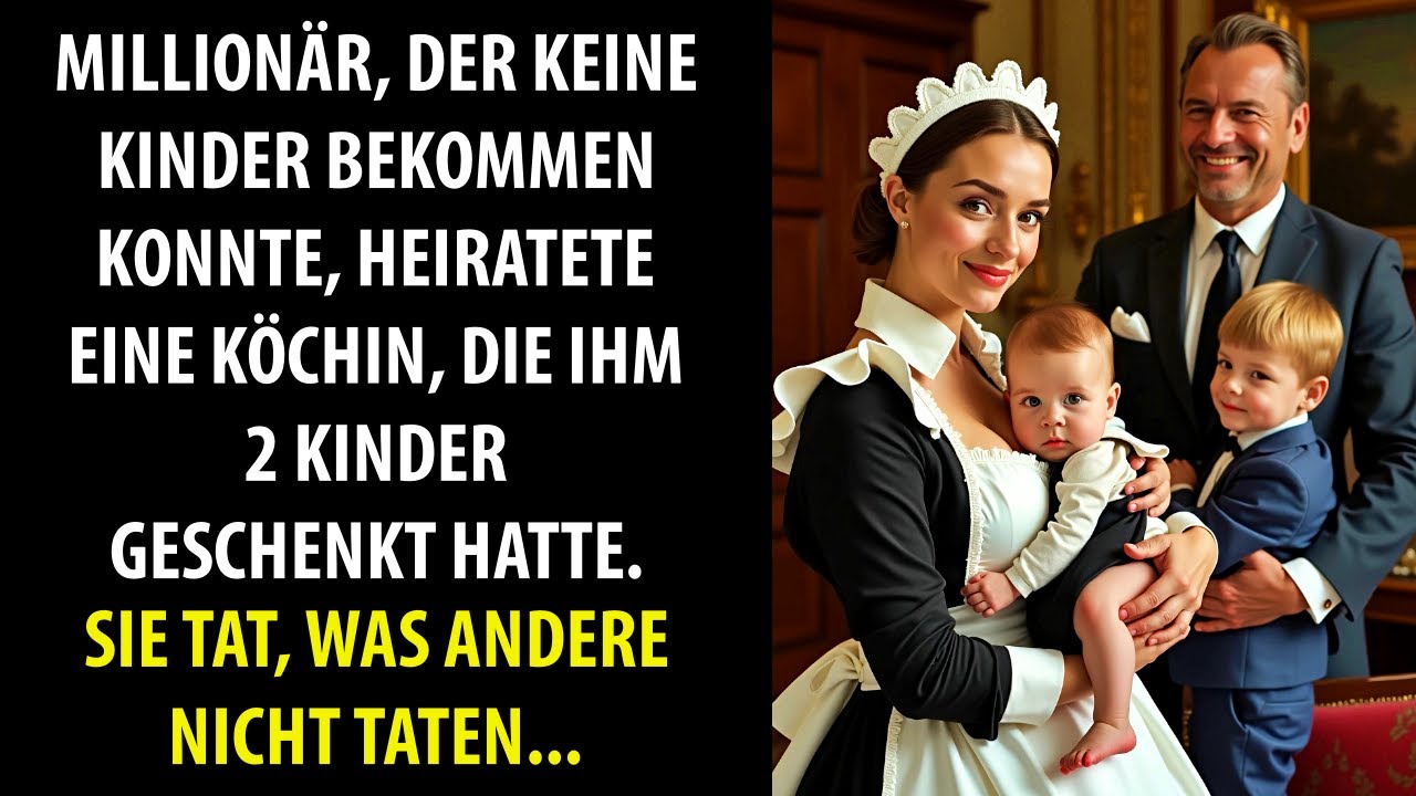 Millionär, der keine Kinder bekommen konnte, heiratete eine Köchin und hatte 2 Kinder. Was sie tat…