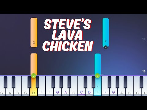 Steve's Lava Chicken - Easy Piano Tutorial (from the STRIKEY app)