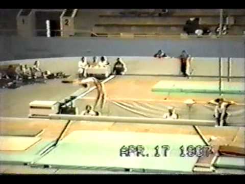URS Natalia Kalinina BB   1989 USSR Nationals Gymnastics