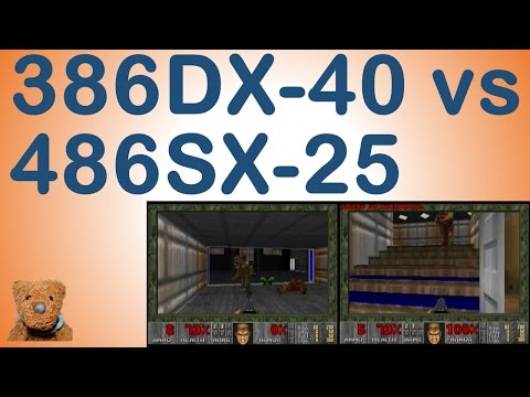 386 40 MHz vs 486 25 MHz DOS PC