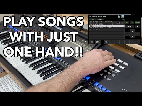 Yamaha Genos 2 MIDI Multi Recording - How To Play Songs With Just One Hand