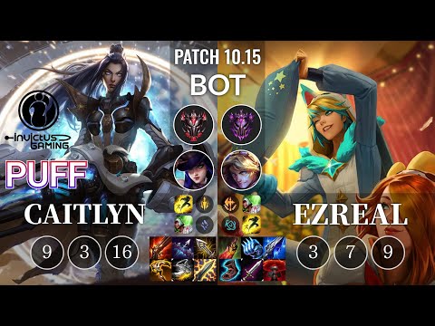 IG Puff Caitlyn vs Ezreal Bot - KR Patch 10.15