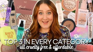 MY TOP 3 PRODUCTS IN *EVERY* CATERGORY! The Best Cruelty Free & Affordable Makeup Speed Reviews