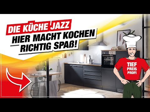 JAZZ Küche in Schwarz Matt – Stil trifft Funktion | Deine Traumküche mit Elektrogeräten