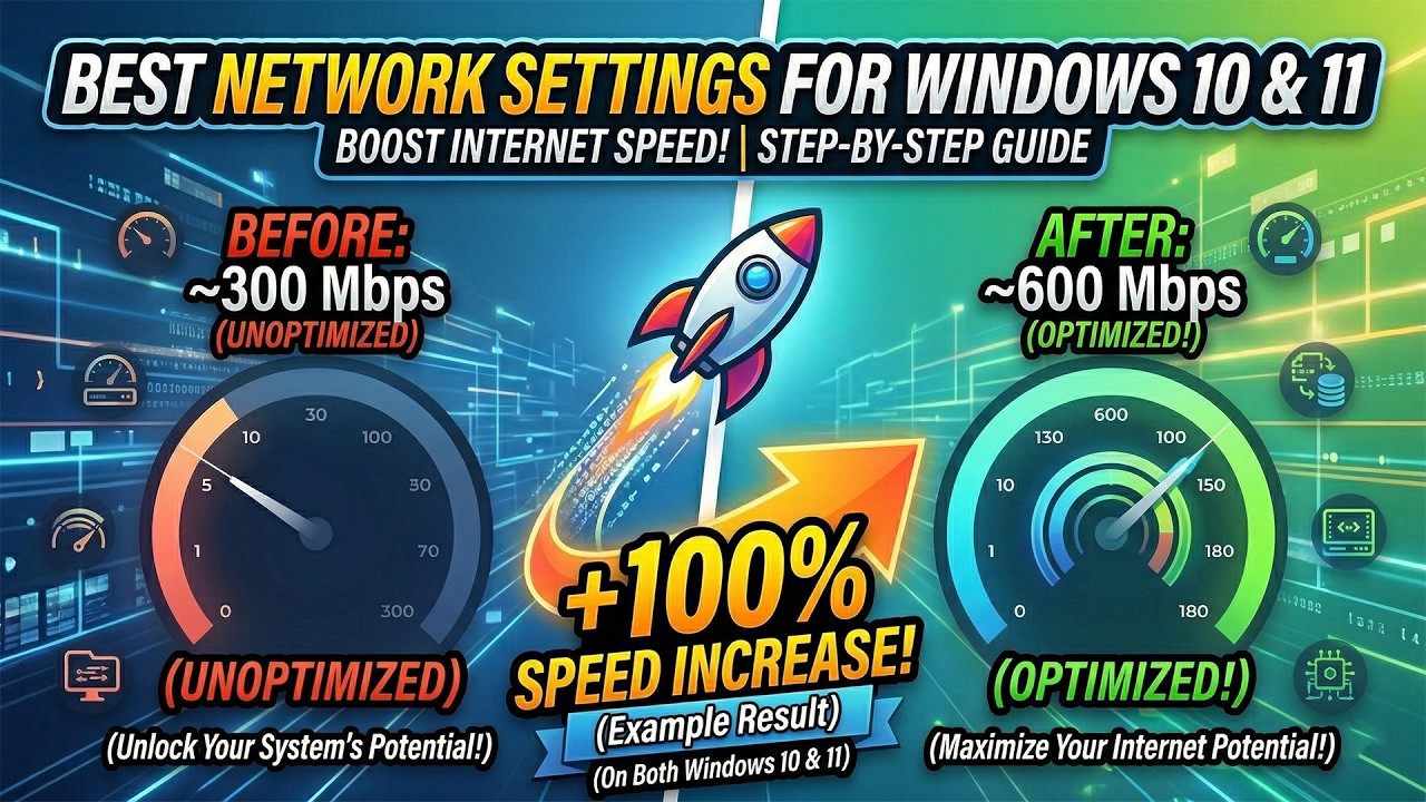 Best Network Settings for Windows 10 & 11 | Boost Internet Speed (Step-by-Step)