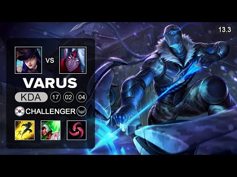 Uzi Varus vs Caitlyn ADC - KR Challenger - Patch 13.3 Season 13