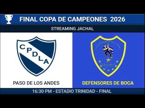 CLUB PASO DE LOS ANDES (ALBARDON) VS DEFENSORRES DE BOCA JUNIOR (LOS BERROS)