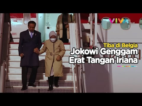 Disambut Suhu -1 Derajat, Jokowi Pegang Erat Tangan Iriana