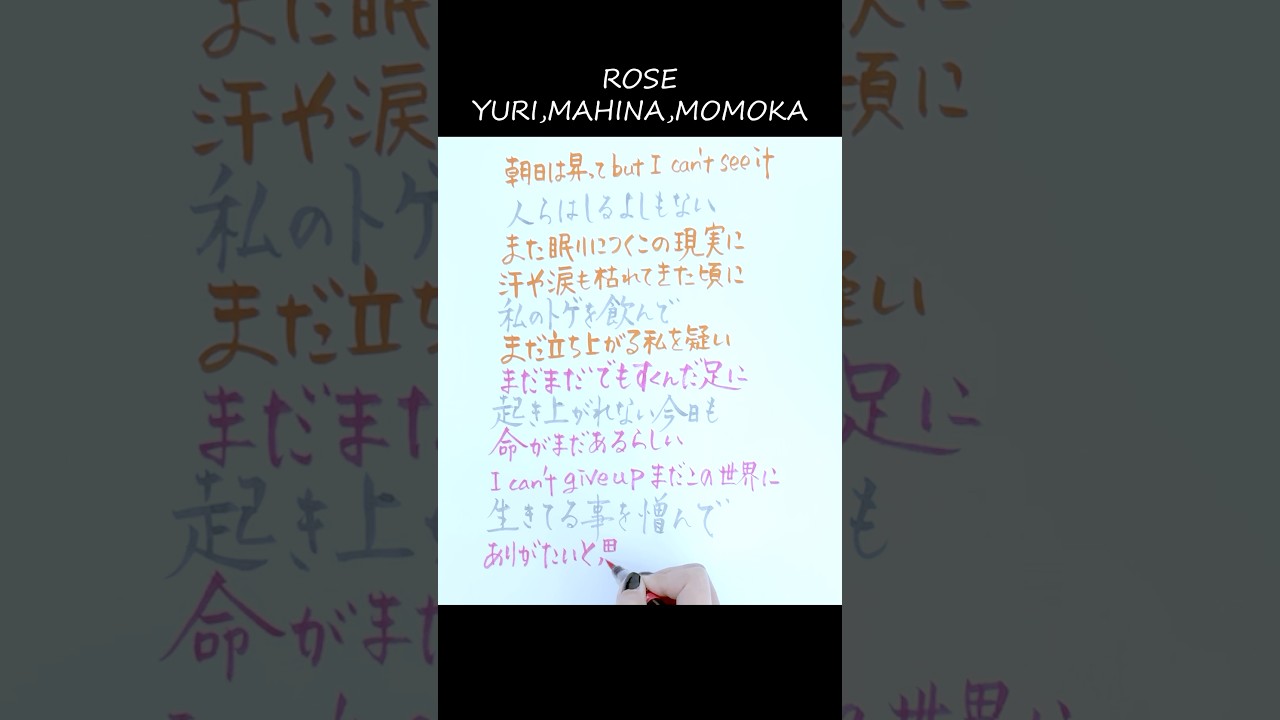 [ROSE]HANA #歌詞 #筆文字