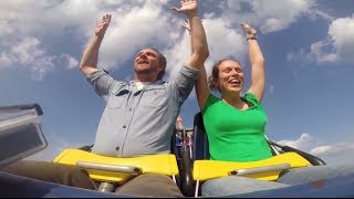 preview picture of video 'Shari Rides Superman Ride Of Steel At Six Flags America Reverse POV'