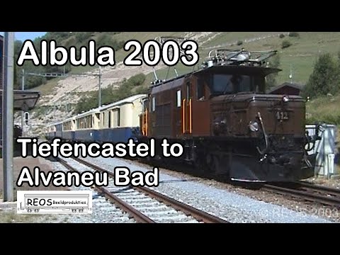 2003 [SDw] Albula line part 3 of 4 - Tiefencastel to Alvaneu Bad - Classic Rhatische Bahn in Action!