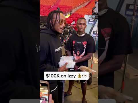 $100k Bet Placed In Front Of Izzy #ufc #espn #mma #izzy