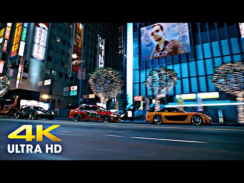 The Fast And The Furious: Tokyo Drift (2006) - City Chase Scene [Open Matte 4K UHD]