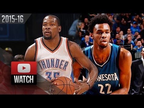 Andrew Wiggins vs Kevin Durant Duel Highlights (2016.03.11) Thunder vs Timberwolves - SICK!