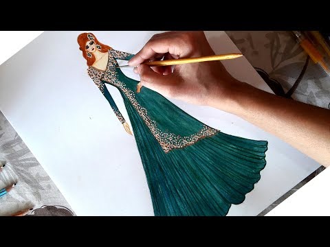 How to draw beautiful Indian dress