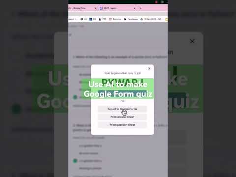Use AI to make a Google Form!
