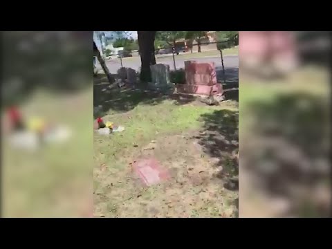 Viewer video shows damage at San Fernando Cemetery II