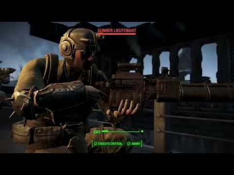 Fallout 4 Gunner Lieutenant Railway Rifle Headshot