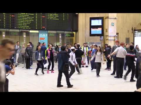 IFLC Belgium-Flashmob Brussels  train station//Oliveira Martaona