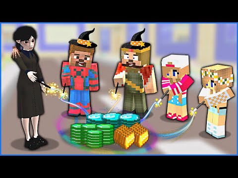 WEDNESDAY BİZE SİHİR YAPMAYI ÖĞRETTİ! 😱 - Minecraft