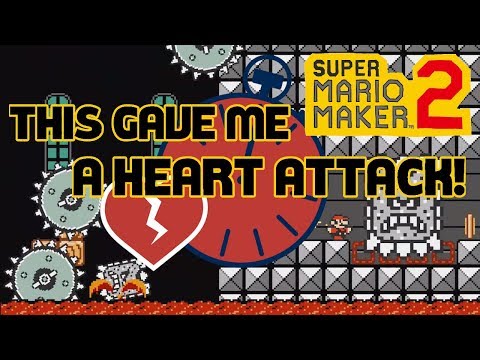 Super Mario Maker 2 (SMM2) - Auto-Switch Castle - This level gave me a HEART ATTACK! - No Commentary