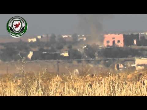 استهداف وتدمير دبابة T72 بصاروخ كونكورس في قرية عصافرة في ريف حماة