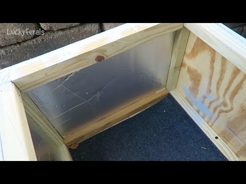 Insulating The Feral Cat Shelter For Winter - Building a DIY Feral Cat House