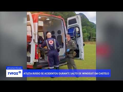 Atleta russo se acidentou durante salto de Wingsuit em Castelo