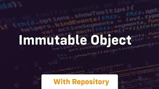 Immutable object