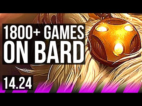 BARD & Ashe vs LUX & Caitlyn (SUP) | 1800+ games | KR Diamond | 14.24