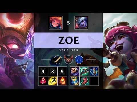 Zoe Mid vs Tristana: Triple Kill, Legendary - EUW Grandmaster Patch 14.23