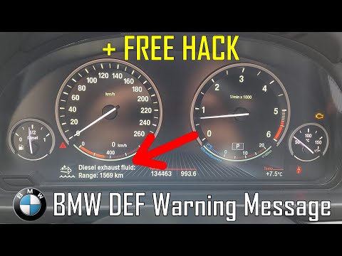 BMW DEF low level warning message + HACK !