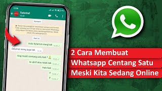 Cara Membuat Whatsapp Centang Satu Meskipun Sedang Online