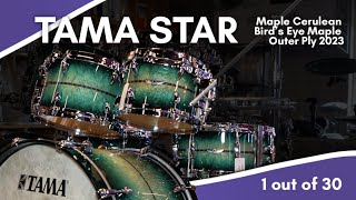 Video thumbnail for Tama STAR Maple Cerulean Bird’s Eye Maple Outer Ply 2023 -  1 out of 30 by Stockenhof Muziek