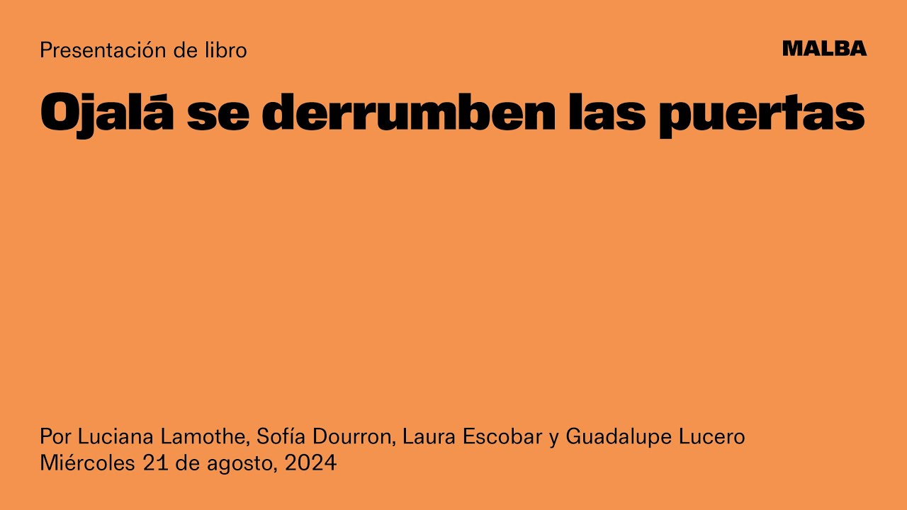 Presentación Ojalá se derrumben las puertas: Luciana Lamothe en la Bienal de Venecia