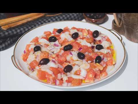 Esqueixada de bacalao. La receta de ensalada catalana más sencilla y deliciosa