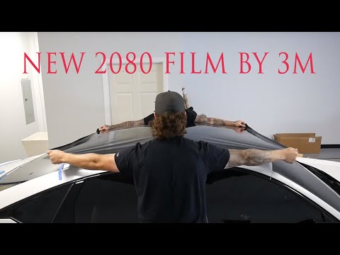 Vinyl wrapping with 3Ms new 2080 film! Roof vinyl wrap.