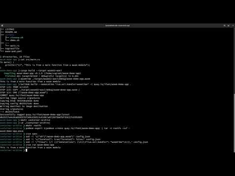 Executing WebAssembly (Wasm) modules in containers using crun, podman, and MicroShift
