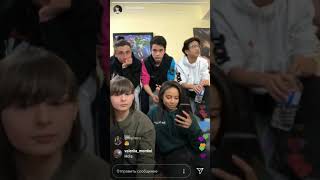 The umbrella academy kids livestream in Instagram video